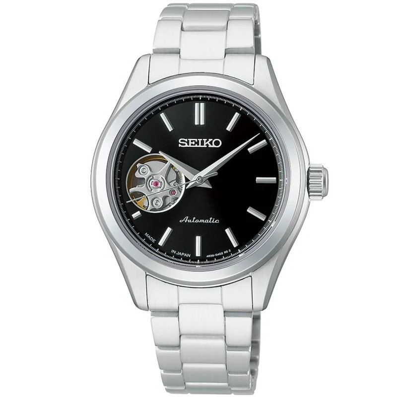 Reloj automático para mujer SEIKO SELECTION HFB008J JDM Open Heart negro, fabricado en Japón.