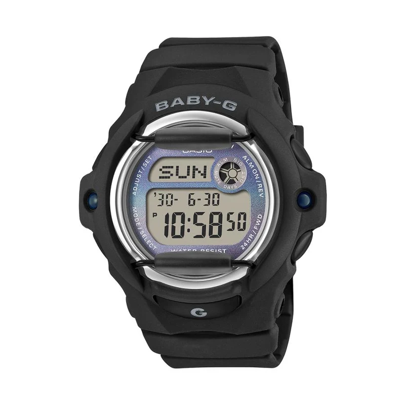 Reloj digital para mujer CASIO BABY-G BG-169GD-1JF JDM negro con efecto grunge degradado