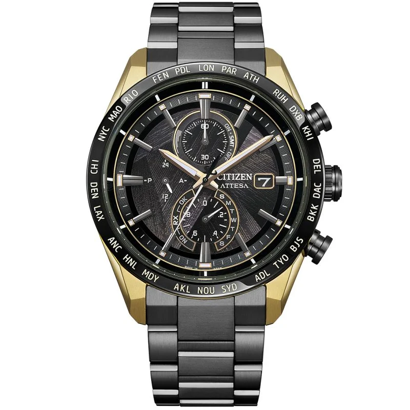 CITIZEN ATTESA ACT Línea AT8384-58E JDM LIGHT en NEGRO Edición Limitada 50 Aniversario Eco-Drive