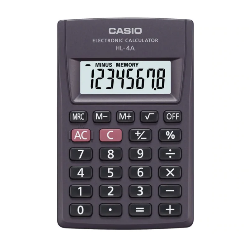 Casio Calculadora de Bolsillo, HL-4A