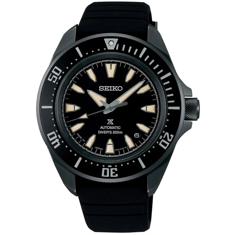 Reloj de buceo mecánico automático Seiko Prospex Samurai SBDY133 para hombre con correa de silicona negra