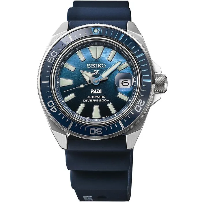 Reloj de buceo mecánico para hombre Seiko Prospex Samurai PADI Special THE GREAT BLUE SBDY123, azul