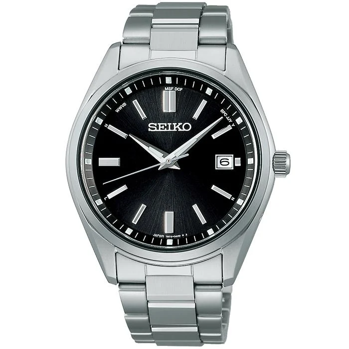 Reloj solar radiocontrolado Seiko Selection S Series SBTM323 para hombre, color negro