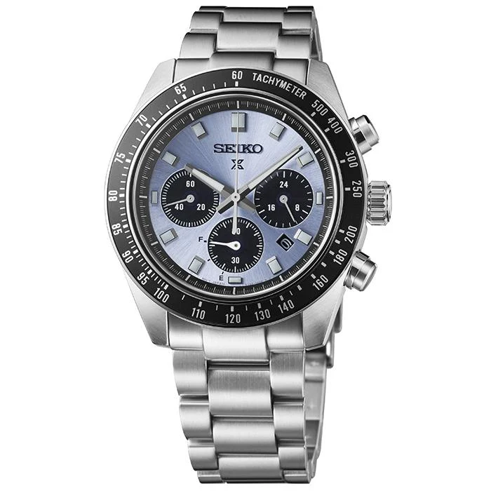 Reloj Seiko Prospex SPEEDTIMER Solar Chronograph SBDL109 para hombre, azul cristal