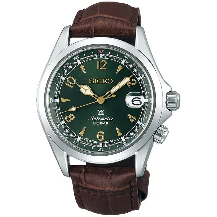 Reloj mecánico automático Seiko Prospex Alpinist SBDC091 para hombre con correa de piel, modelo exclusivo