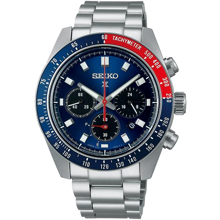 Reloj Seiko Prospex SPEEDTIMER Solar Chronograph en colores de archivo (SBDL097) para hombre (Pepsi)
