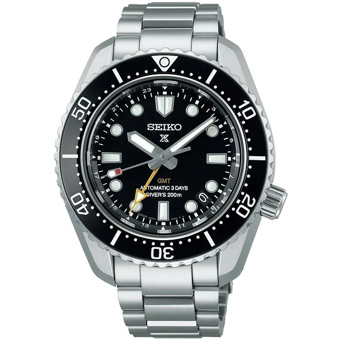 Reloj de buceo automático GMT SEIKO PROSPEX SBEJ011 JDM 1968 para hombre, color negro.
