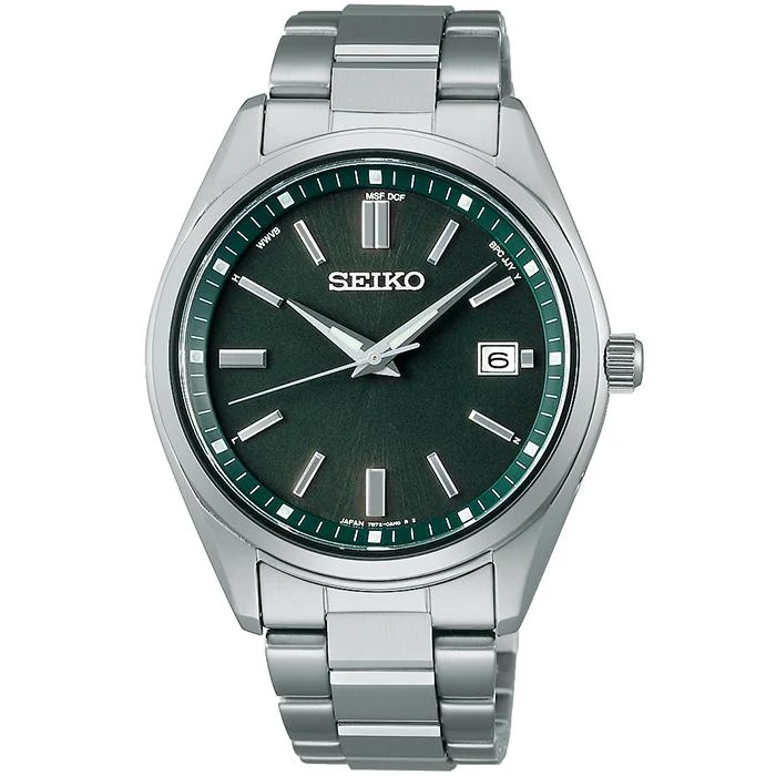 Reloj solar radiocontrolado Seiko Selection S Series SBTM319 para hombre, color verde