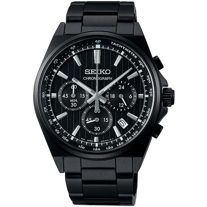 Reloj cronógrafo de cuarzo Seiko Selection S Series 8T Chrono SBTR037 para hombre, a batería, color negro