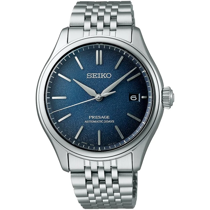 Reloj mecánico automático para hombre Seiko Presage Classic Series con esfera índigo SARX133, exclusivo