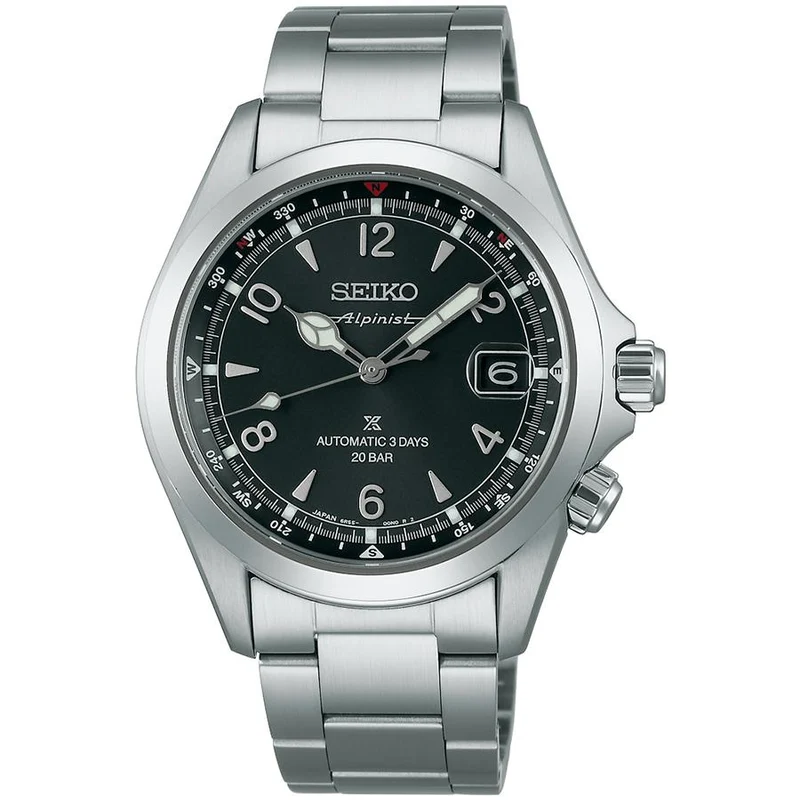 Reloj mecánico Seiko Prospex Alpinist de 3 días SBDC209 para hombre con esfera negra, lanzado el 8 de noviembre