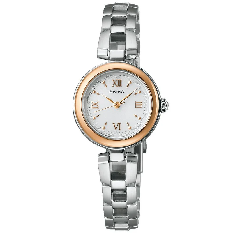 Reloj solar Seiko Selection S Series SWFA210 para mujer, 3 manecillas, números romanos