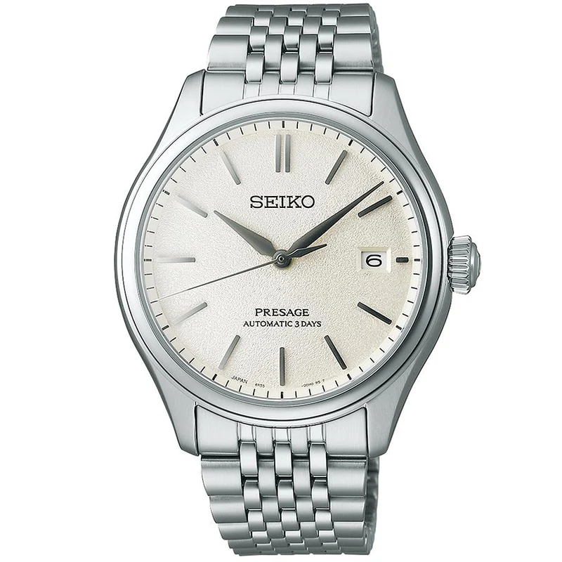 Reloj mecánico automático Seiko Presage Classic Series SARX121 para hombre con esfera de color sólido y correa de metal (exclusivo)