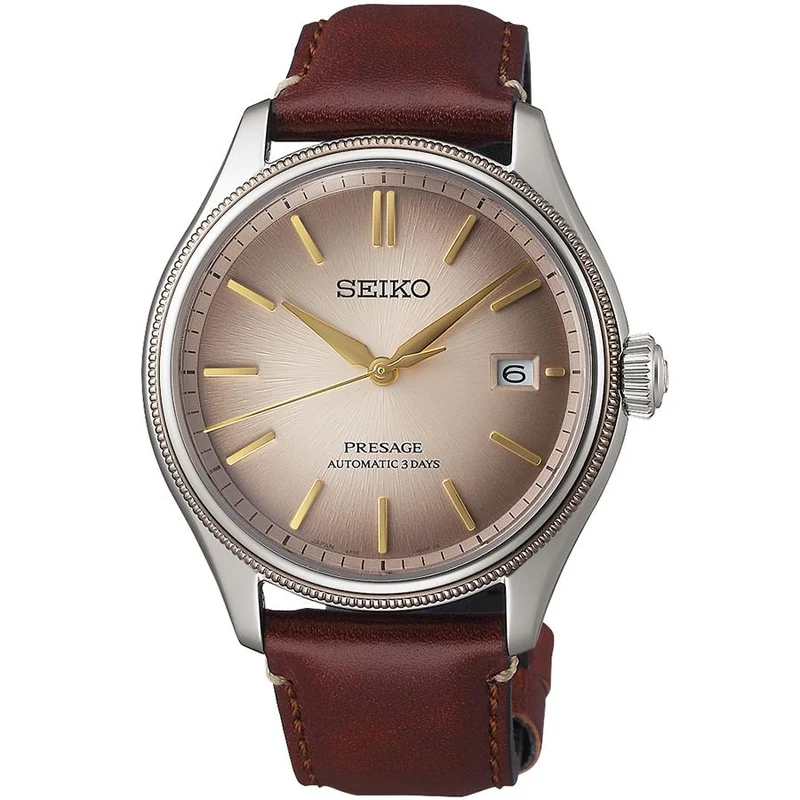 Reloj mecánico Seiko Presage SARX135 para hombre con correa de cuero reciclado, edición limitada, exclusivo