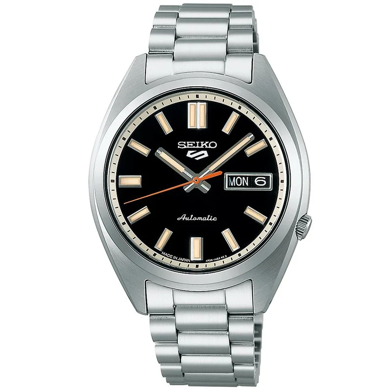 Reloj mecánico automático para hombre Seiko 5 Sports SNXS Sports Style Classic Sports Series SBSA255, color negro
