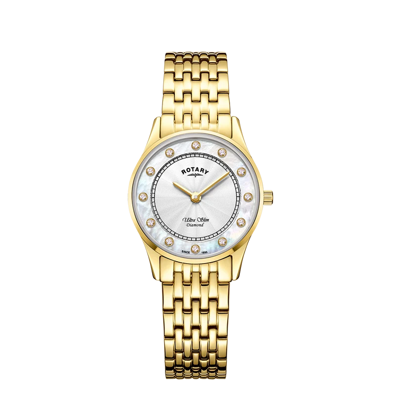 Rotary Ultra Slim Diamond Set Watch- LB08303/41/D