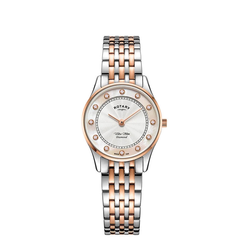 Rotary Ultra Slim Diamond Set Watch - LB08302/07/D