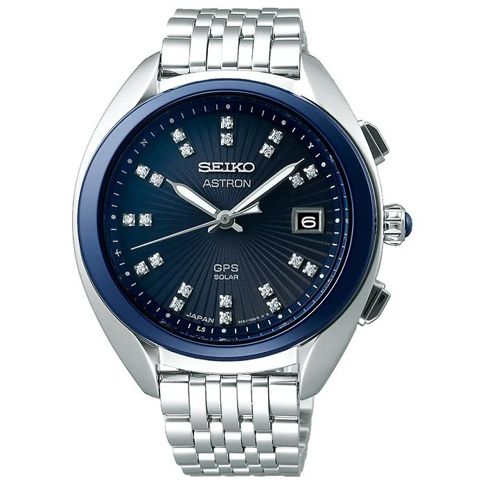 Reloj Seiko Astron 2020 Edición Limitada Serie 3X STXD007 para mujer con GPS, radio satelital y energía solar, bisel de cerámica, color azul