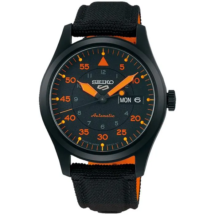 Reloj mecánico automático Seiko 5 Sports Field Street Style SBSA143 para hombre con correa de nailon negra
