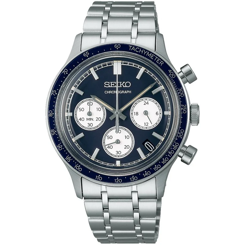 Reloj de hombre SEIKO Selection Serie S SBTR053 JDM Cronógrafo de cuarzo azul marino