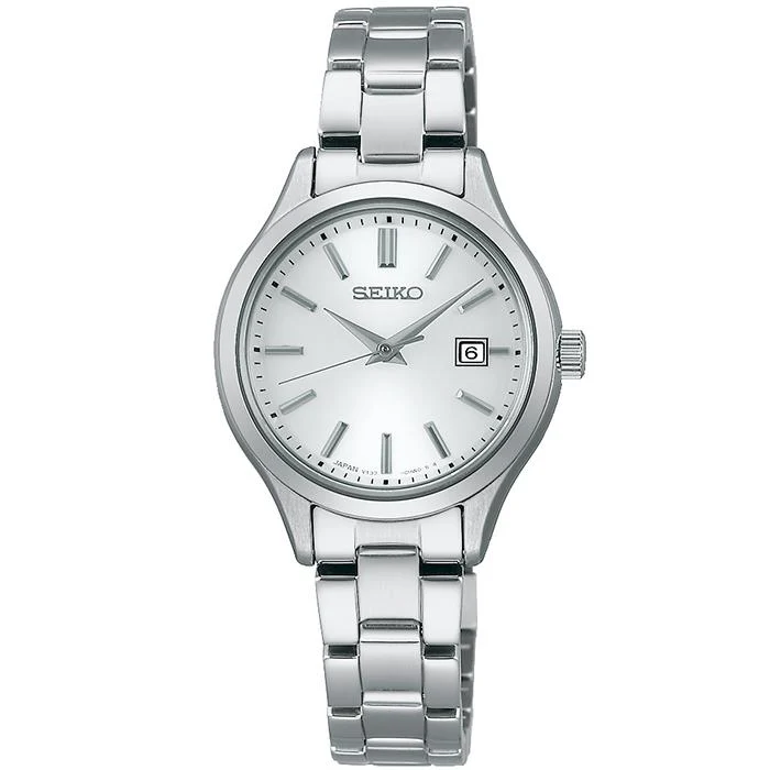 Reloj solar Seiko Selection Serie S Pair STPX093 para mujer, 3 manecillas, calendario, blanco