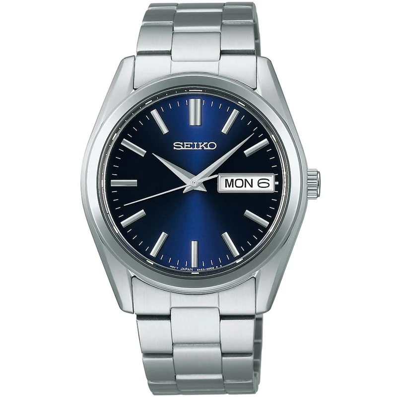 Reloj de cuarzo a batería para hombre Seiko Selection S Series SBTH009 con día, fecha y esfera azul marino