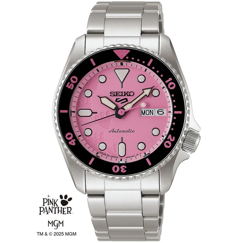Reloj automático para hombre SEIKO 5 Sports SKX serie SBSA321 Pink Panther Edición Limitada JDM