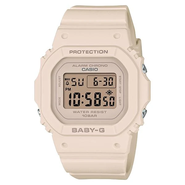 Reloj CASIO BABY-G 565 Series rosa y beige para mujer BGD-565U-4JF