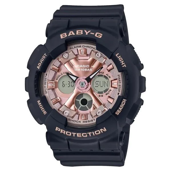 Reloj CASIO Baby-G con luz LED y hora mundial para mujer BA-130-1A4JF