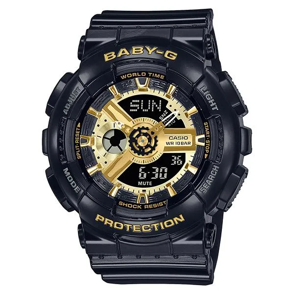 Reloj CASIO Baby-G negro y dorado para mujer BA-110X-1AJF