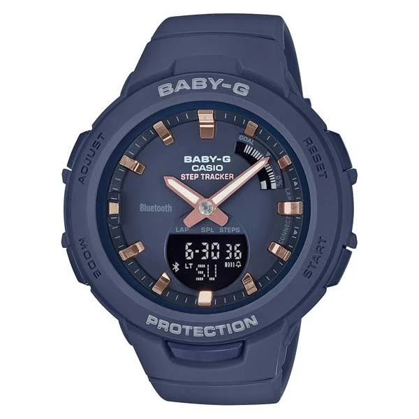 Reloj CASIO BABY-G Navy G-Squad con conexión para smartphone para mujer BSA-B100-2AJF