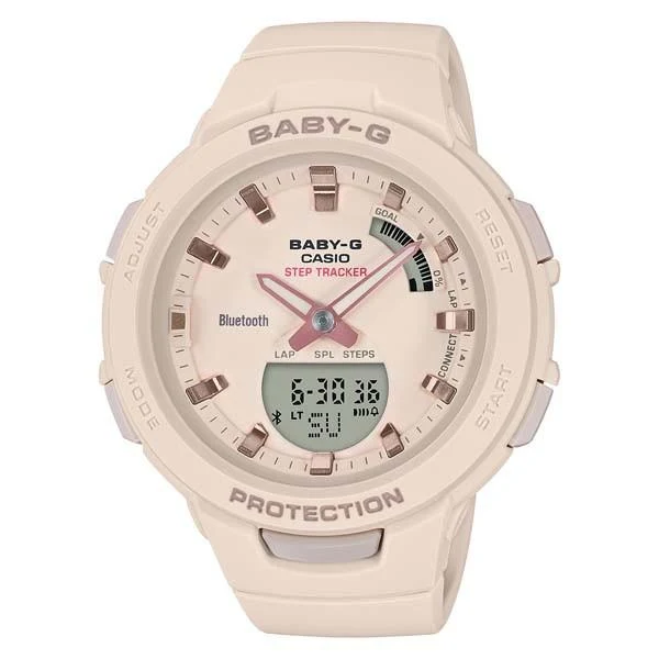 Reloj CASIO BABY-G Beige G-Squad con conexión para smartphone para mujer BSA-B100-4A1JF