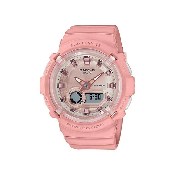 Reloj analógico-digital CASIO BABY-G BGA-280-4AJF para mujer con correa de resina rosa