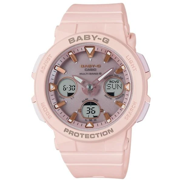 Reloj para mujer BABY-G CASIO BGA-2500-4AJF con iluminación solar de neón y radiocontrol