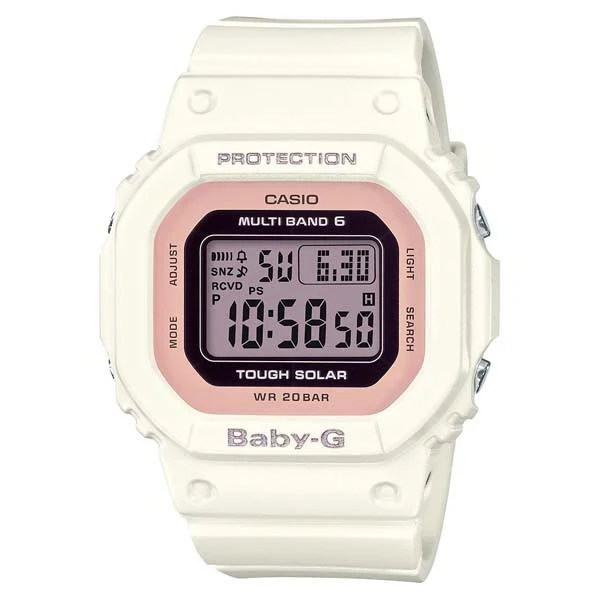 Reloj CASIO Baby-G BGD-5000-7DJF para mujer, radiocontrolado y con energía solar, con recepción de 6 estaciones mundiales