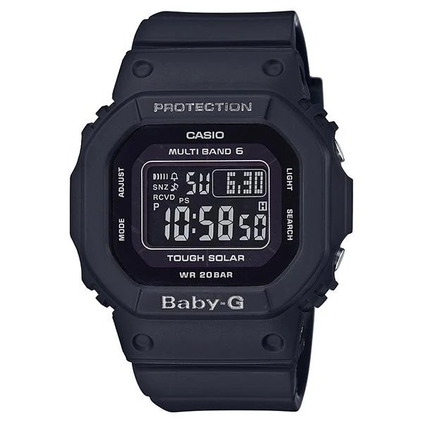 Reloj digital CASIO Baby-G radiocontrolado solar negro para mujer BGD-5000UMD-1JF