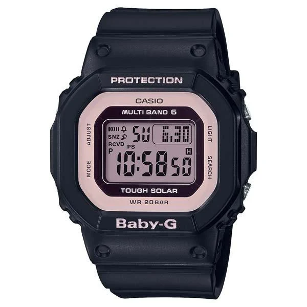 Reloj CASIO Baby-G BGD-5000-1BJF para mujer, radiocontrolado y con energía solar, con recepción de 6 estaciones mundiales