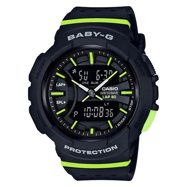 Reloj Casio BGA-240-1A2JF BABY-G para mujer, color negro, para correr y maratón