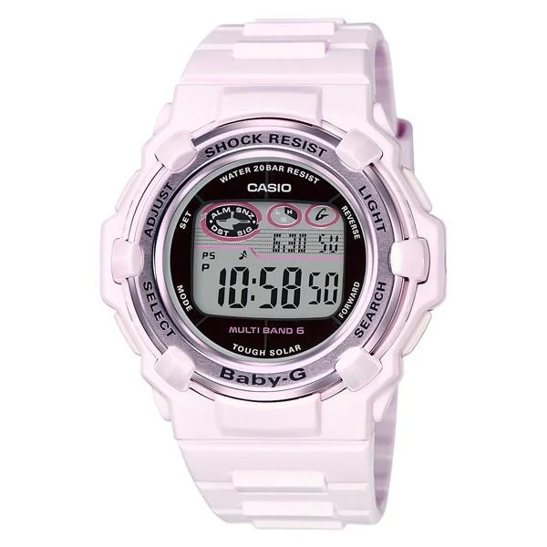 Reloj CASIO BABY-G BGR-3003-4JF con energía solar y radiocontrol (receptor de 6 emisoras de radio de todo el mundo) para mujer
