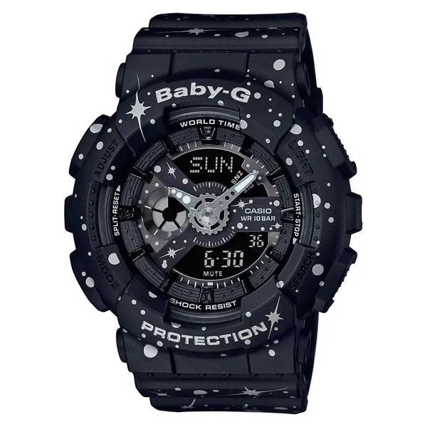 Reloj CASIO BABY-G Wish Upon a Star con temática de mapa para mujer BA-110ST-1AJF