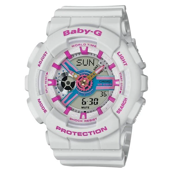 BA-110NR-8AJF Baby-G BABY-G CASIO Neo Retro Color Gris Rosa Reloj analógico para mujer