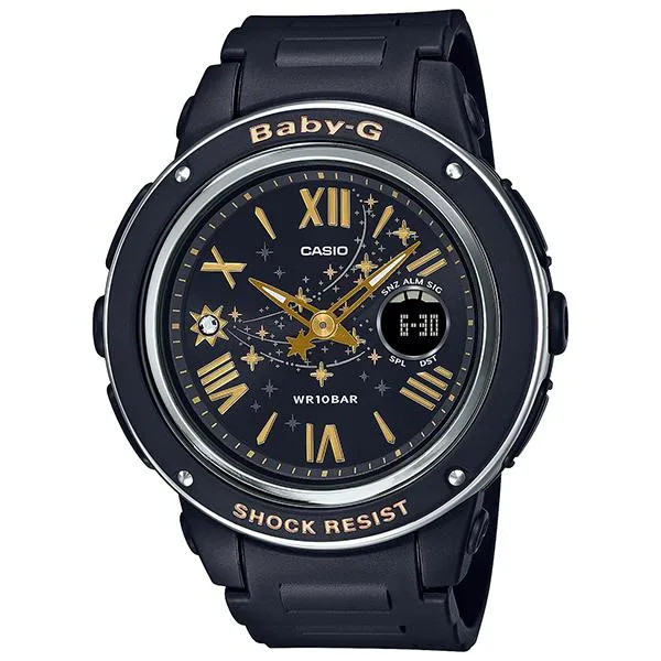 Reloj CASIO BGA-150ST-1AJF BABY-G Star Dial Series para mujer, color negro