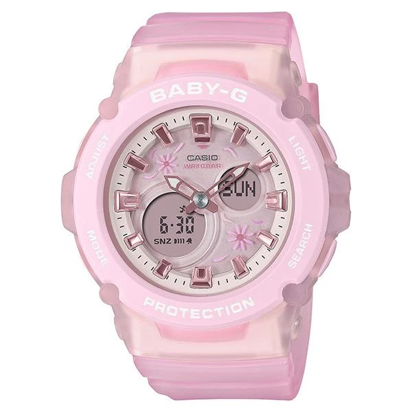 Reloj CASIO Baby-G Flower Series con esfera de margaritas rosas para mujer BGA-270FL-4AJF