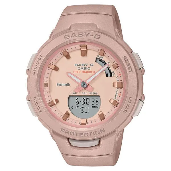 Reloj CASIO Baby-G Comfort Sporty Style rosa pastel para mujer BSA-B100CS-4AJF