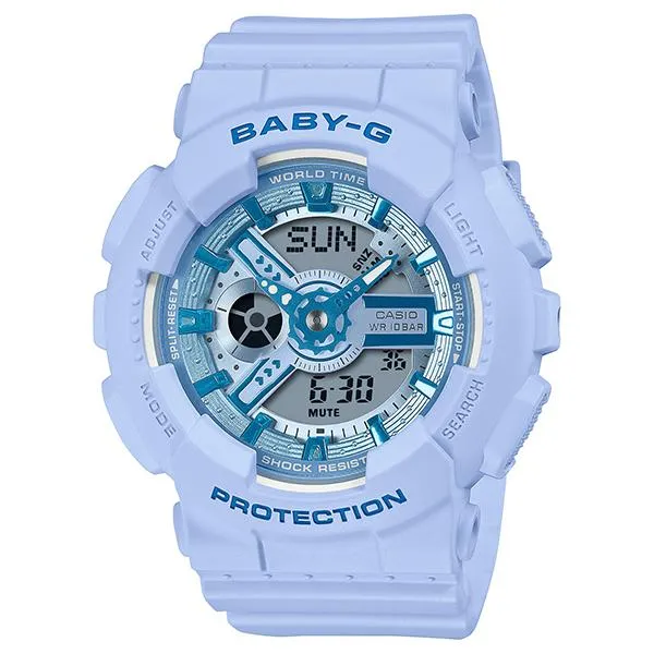 Reloj analógico-digital azul para mujer CASIO BABY-G BA-110YK-2AJF estilo JDM Y2K