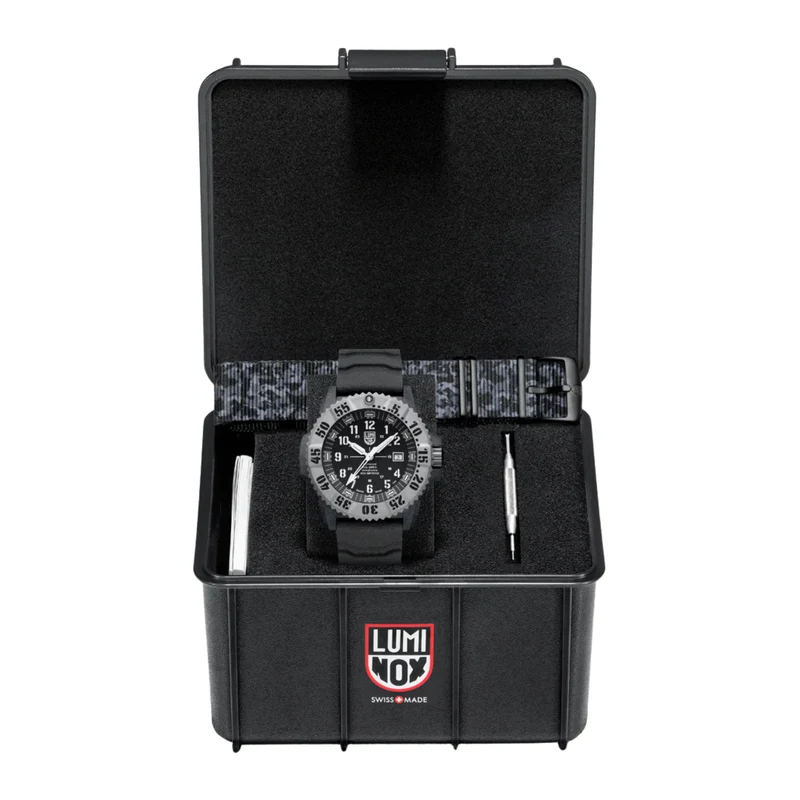 Luminox MIL-SPEC 46mm Black Dial Rubber Mens Quartz Watch Set XL.3351.1.SET