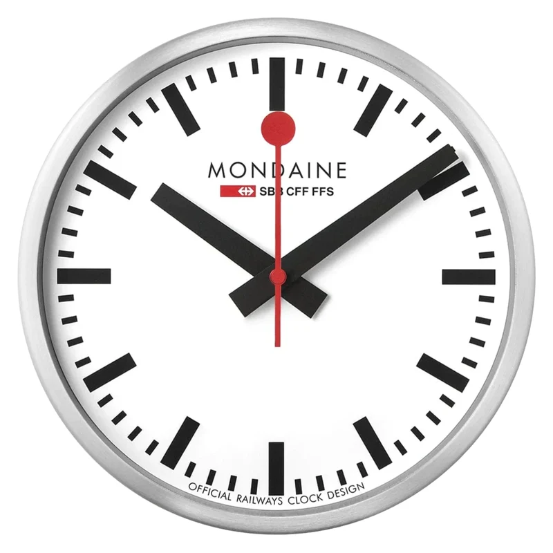 Mondaine stop2go 25cm White Face Wifi Quartz Wall Clock MSM.25S11.1