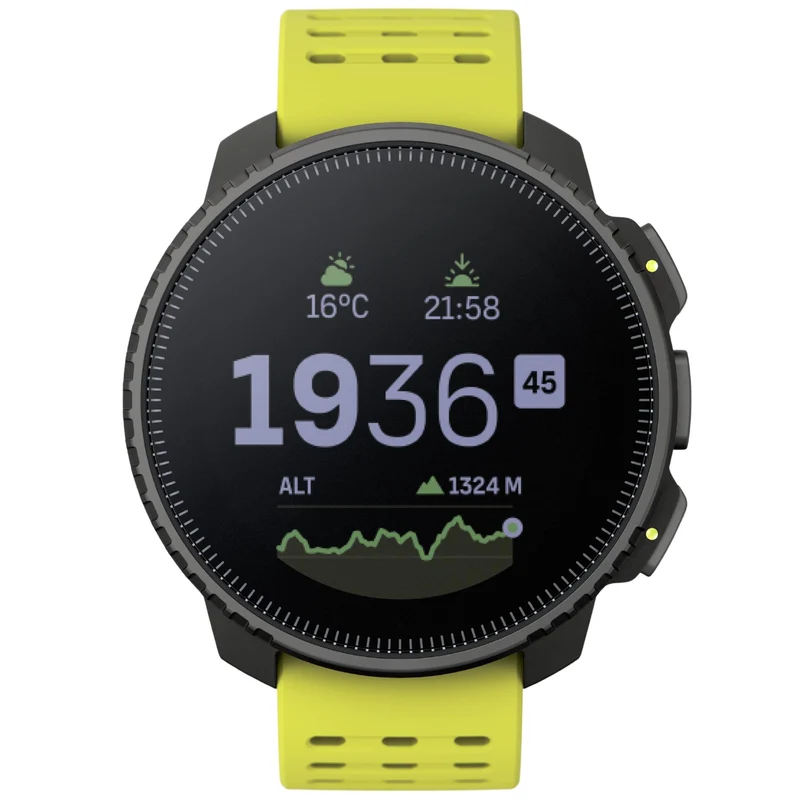 Suunto Vertical Black Lime Digital Silicone Smart Watch SS050864000