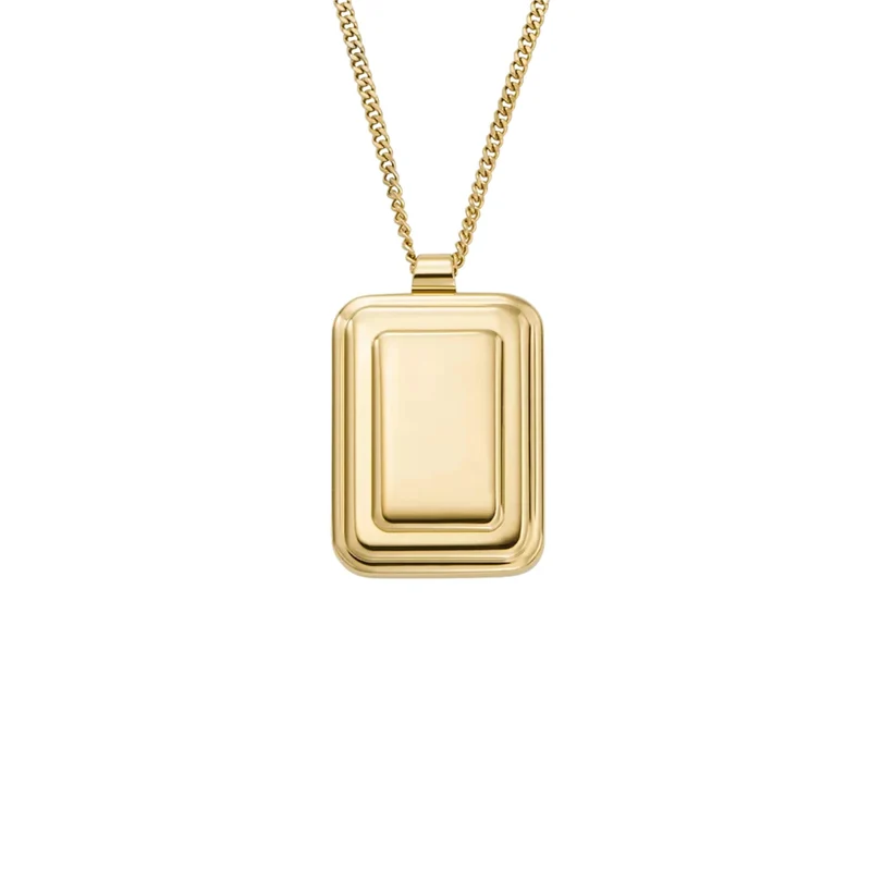 Fossil Raquel Gold-Tone Stainless Steel Pendant Women's Necklace JF04951710