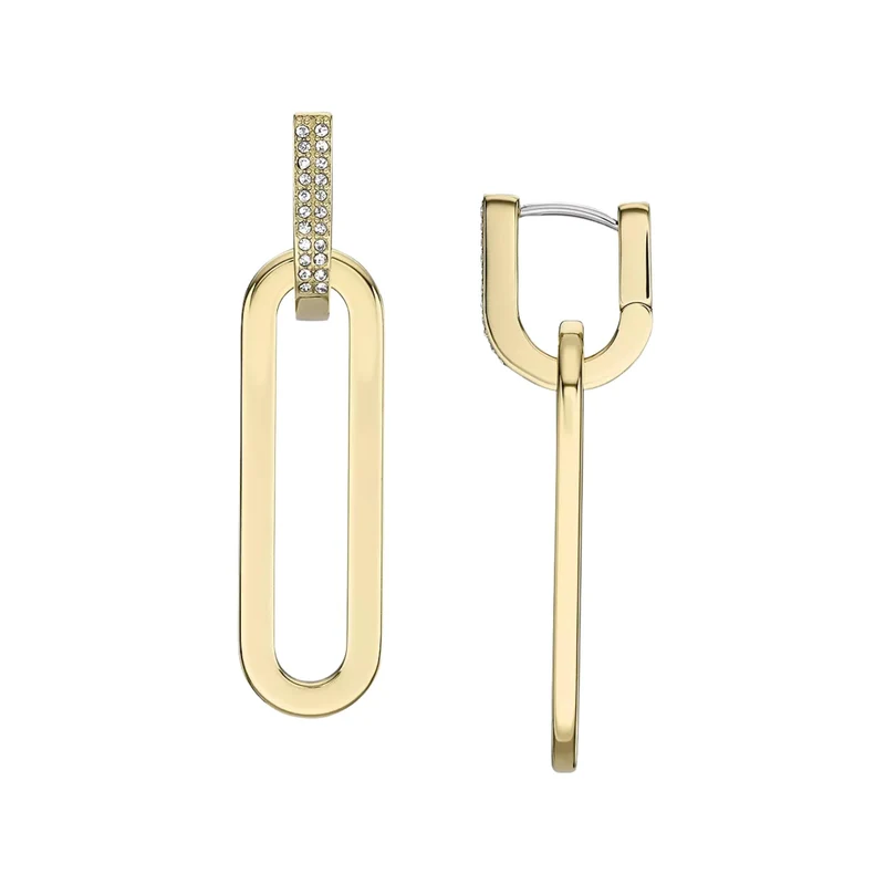 Fossil Heritage D-Link Glitz Gold-Tone Stainless Steel Drop Women's Earrings JF04587710